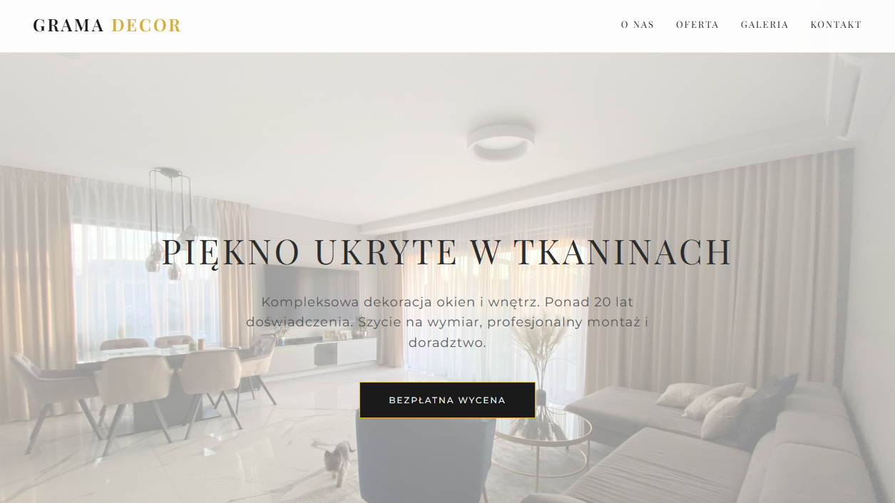 Zrzut ekranu strony gramadecor.pl
